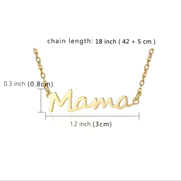 Silver Mama Necklace with Collarbone Chain - Picture 3 of 3